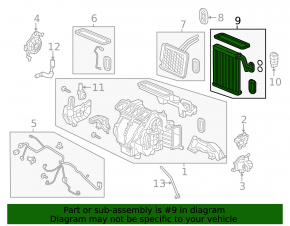 Honda Clarity 18-21 usa evaporator with sensor