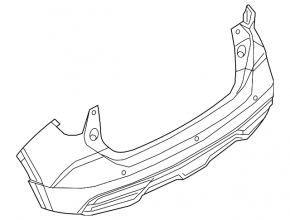 Bare rear bumper for Nissan Kicks 2018-2019 pre-restyling