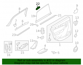 Curtain fastening hook right Audi Q5 8R 09-17 black