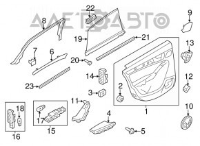Curtain fastening hook right Audi Q5 8R 09-17 black