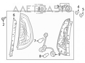 Right lamp Kia Soul 14-19 led