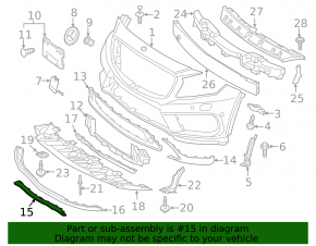 Mercedes GLA 15-17 front bumper lower trim