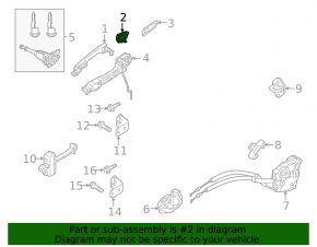 Plug outer handle front left Mazda 3 14-18 BM