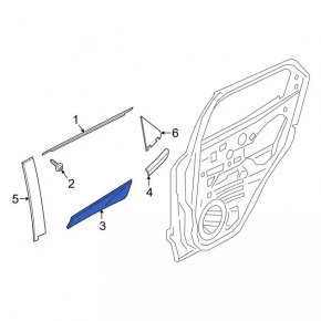 Door trim lower front left Ford Ecosport 18-19
