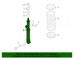 Rear left shock absorber Infiniti QX56 QX80 11-17 for hydraulic suspension