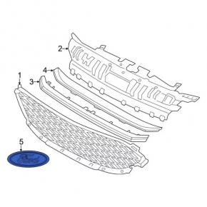 Ford Escape MK4 23-25 grille emblem