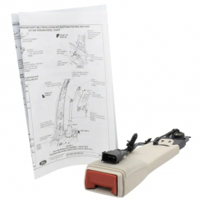 Lincoln MKZ 17-20 passenger seat belt latch, beige, with sensor