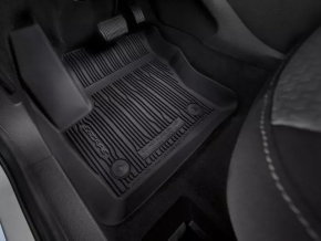 Set of floor mats for Ford Escape MK3 18-19, black rubber, scratched