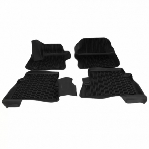 Set of floor mats for Ford Escape MK3 18-19, black rubber, scratched