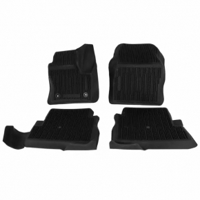 Set of floor mats for Ford Escape MK3 18-19, black rubber, scratched
