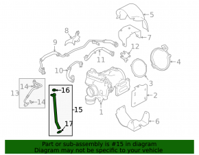 Land Rover Range Rover Velar 18-26 2.0T Turbocharger Oil Drain Pipe