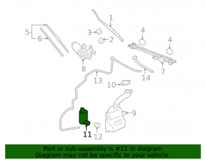 Washer motor Mitsubishi Galant 04-12