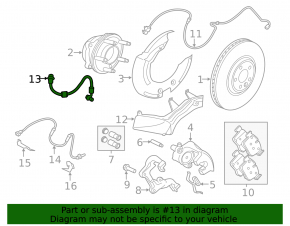 Rear right brake hose for Jaguar XE 17-20