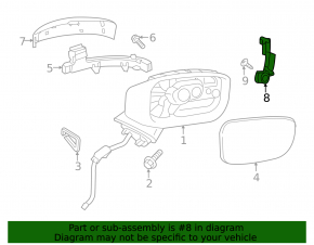 Side mirror camera left Mazda CX-5 23-25