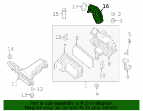 Nissan Pathfinder 13-16 air duct with resonator