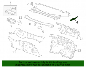 Left Windscreen Wiper Seal Chevrolet Impala 14-20