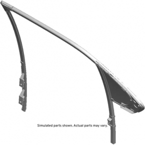 Rear right door glass guide Chevrolet Equinox 10-17 without seal and triangle