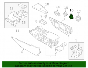 P Parking button Infiniti QX50 19-20