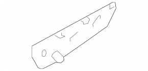 Side lower rear left center console trim Volvo XC90 25-26 type 2, black