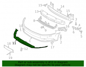 Front bumper lip VW CC 13-17 rest