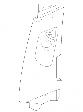 Upper left center pillar trim for Audi A6 C8 19-23 gray, under deflector, needs cleaning, scratches