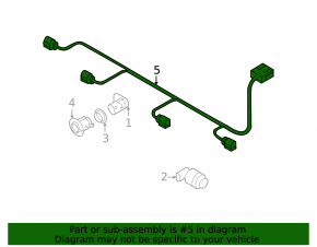 Audi Q7 20-22 front bumper wiring for parking sensors and radar cruise control