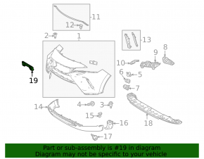 Front bumper area for Toyota Venza 21-