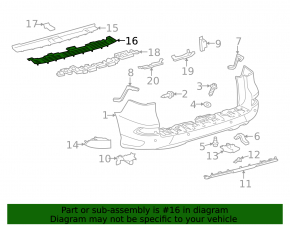 Rear bumper cover for Lexus GX460 14-23 rest.