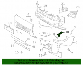 Left front bumper lip trim for Toyota Land Cruiser 2024-2026