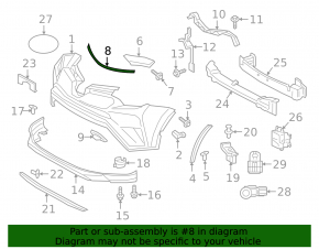 Toyota Rav4 16-18 hood seal on the bumper