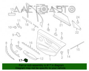 Rear left window lift control BMW 3 F30 12-18 without cover