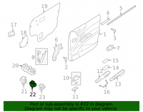 Front right door lock button Subaru b9 Tribeca