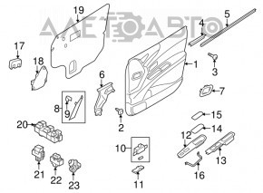 Front right door lock button Subaru b9 Tribeca