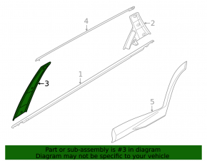 Hyundai Tucson 22-25 black side door trim, rear right, front