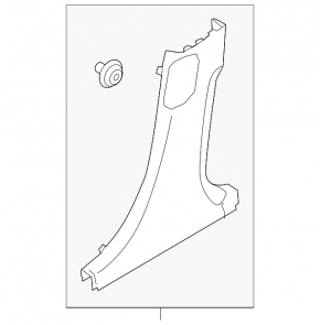 Center pillar trim lower left Kia Forte 4d 17-18 rest