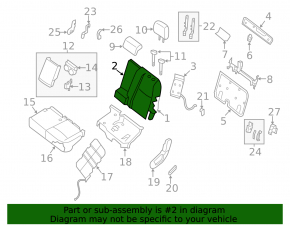 Rear seats, 2nd row, left, Nissan Pathfinder 13-16, black velour, dry-cleanable