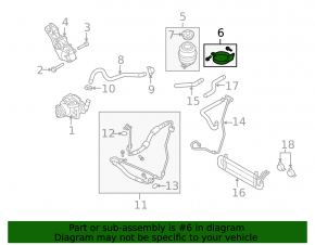 Power steering reservoir bracket Audi Q5 8R 09-12