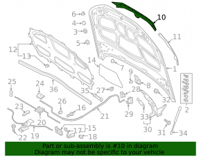 Central bonnet seal Audi A5 F5 17-
