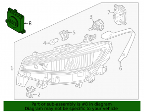 Left headlight control unit for Volkswagen ID.4 21-25 LED