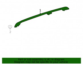 Longitudinal roof rail left Mercedes GLC 16-22 chrome