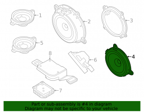 Speaker door rear left Mazda 3 14-18 BM