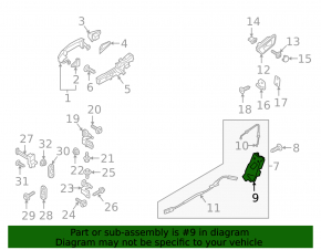 Rear right door lock Ford Ecosport 18-22