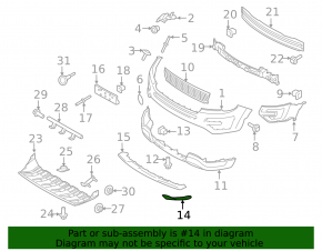 Front bumper trim lower right Ford Explorer 16-17 scratches