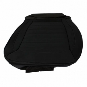 Ford Edge 15-24 driver's seat cushion upholstery, black leather, heated, seam torn