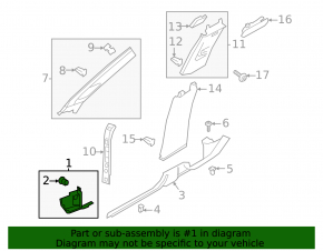 Front pillar trim lower left VW Jetta 19- black, scratch
