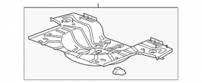 Trunk trough Chevrolet Malibu 13-15