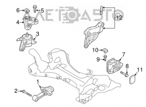 Engine mount left Kia Optima 16-