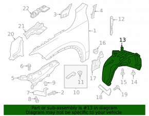 Front right mudguard Volvo XC90 16-23