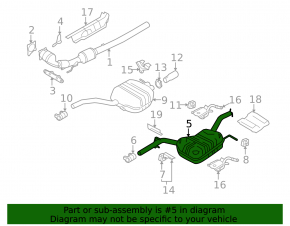 VW CC 08-17 exhaust manifold center section