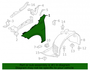 Front left wing BMW 2 F44 20-24